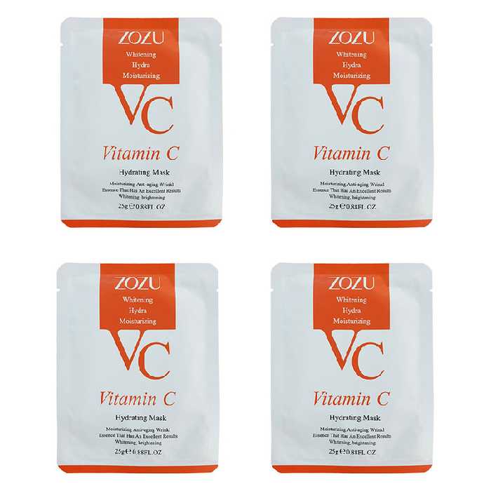 ماسک صورت زوزو مدل VC وزن 25 گرم مجموعه 4 عددی