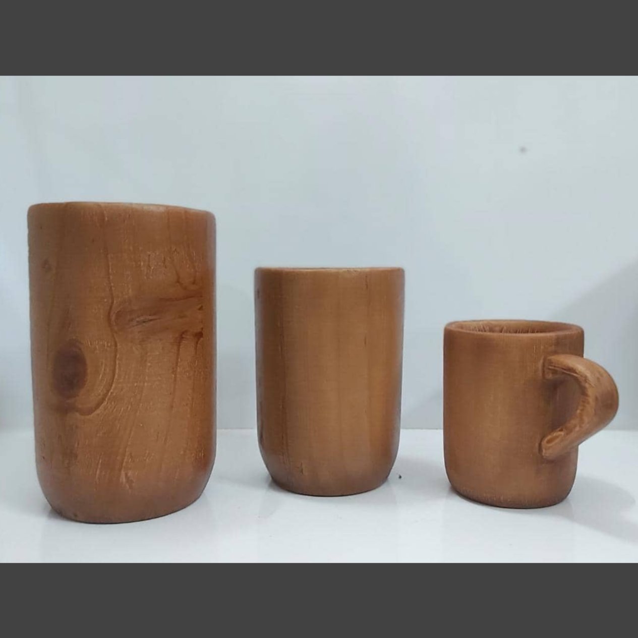 ماگ چوبی دسته دار، ماگ بزرگ بدون دسته و ماگ فوق بزرگ اسموتی بدون دسته