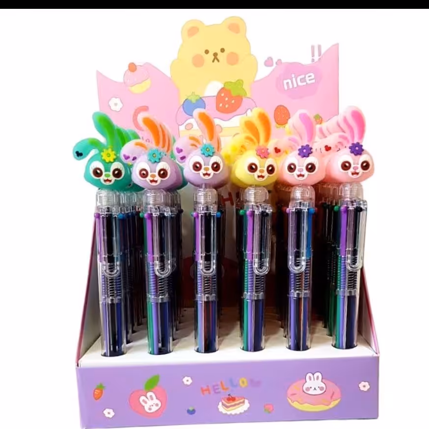 خودکار 6 رنگ گوش خرگوشی