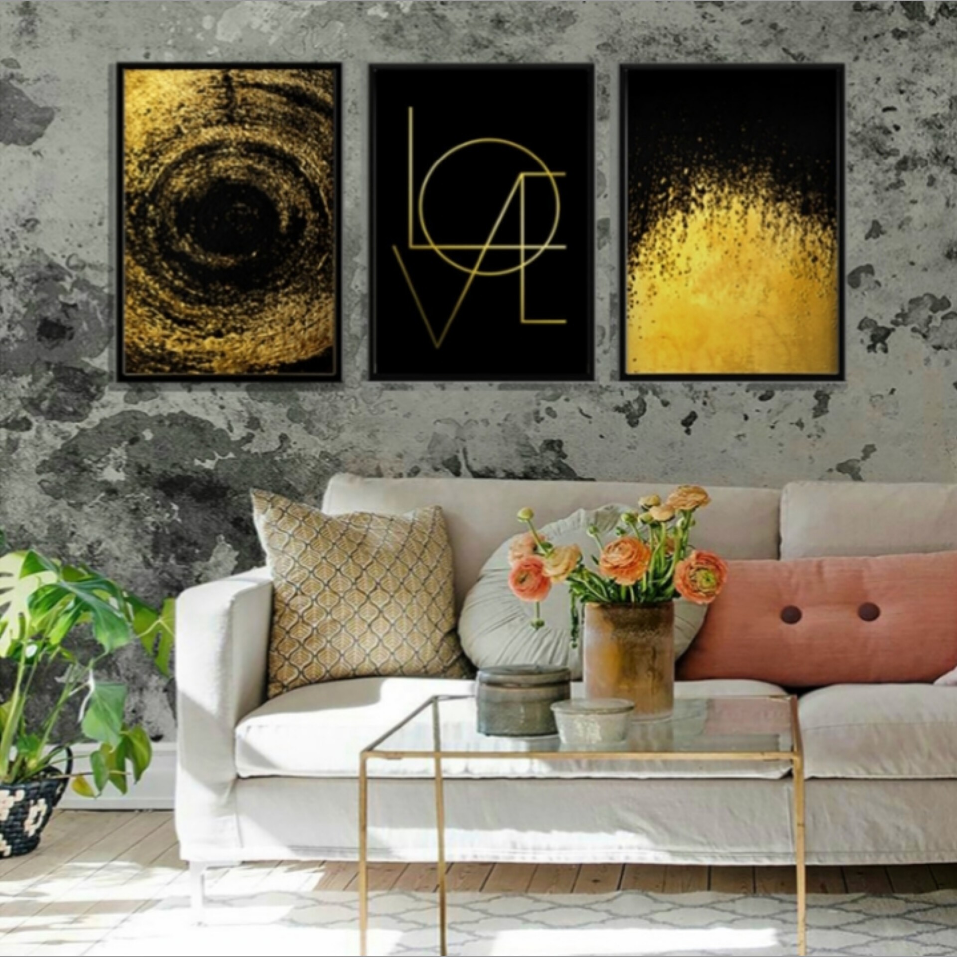 تابلوی نقاشی دکوراتیو مشکی و طلایی اکلیلی روی بوم،خیلی خاص،برای دکوراسیون خانه،اتاق خواب،هال وهدیه دادن،تخفیف 60 درصدی 