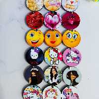 آینه فانتزی چوبی گرد