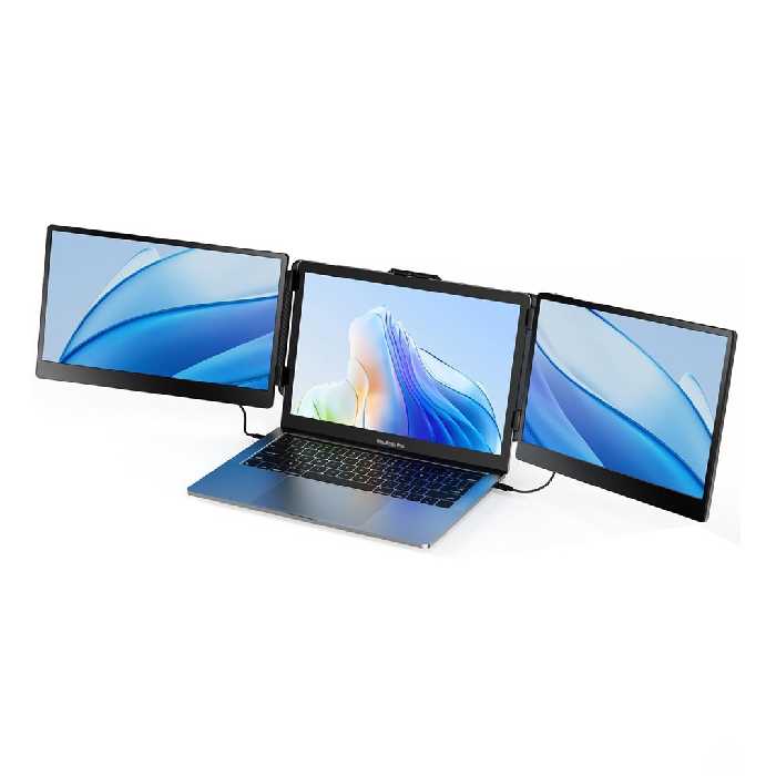 خرید و قیمت مانیتور سه گانه S2 نمایشگر 14 اینچی 60 هرتز IPS و Full HD مناسب برای لپ‌تاپ