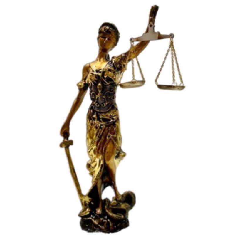 مجسمه فرشته عدالت ورق طلا کد ps-32