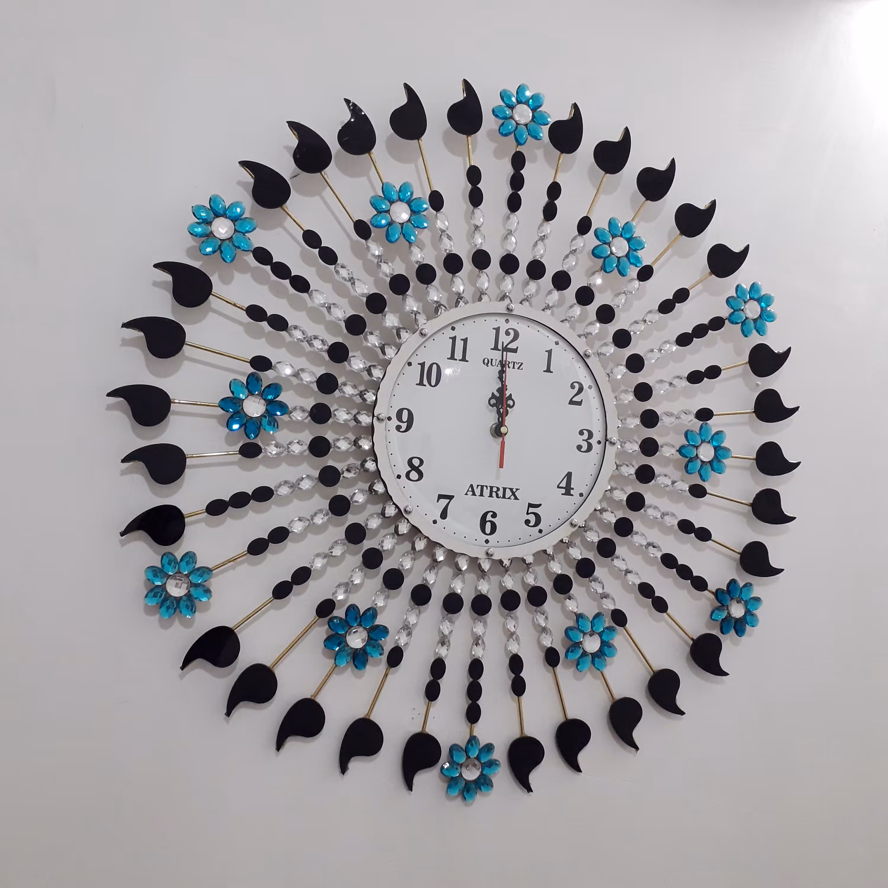 ساعت دیواری نگین دار پدیده پلاس مدلn14