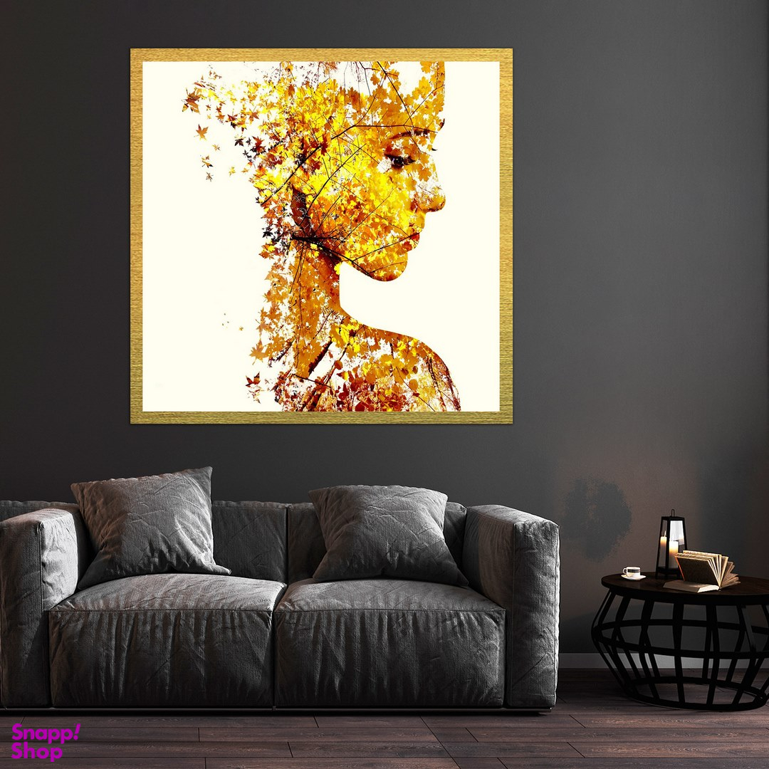 تابلو بکلیت طرح مدرن چهره پاییزی مدل قاب شاسی T-S10327