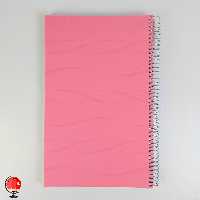 دفتر 160 برگ رحلی آونگ سیمی جلد طلقی رنگ صورتی کد 12113