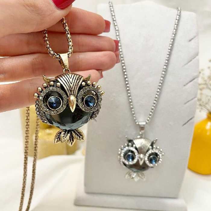 3 مدل گردنبند رولباسی و رومانتویی جغد زنانه و دخترانه