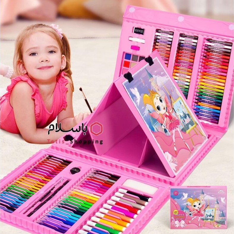 ست نقاشی 208 تکه - صورتی