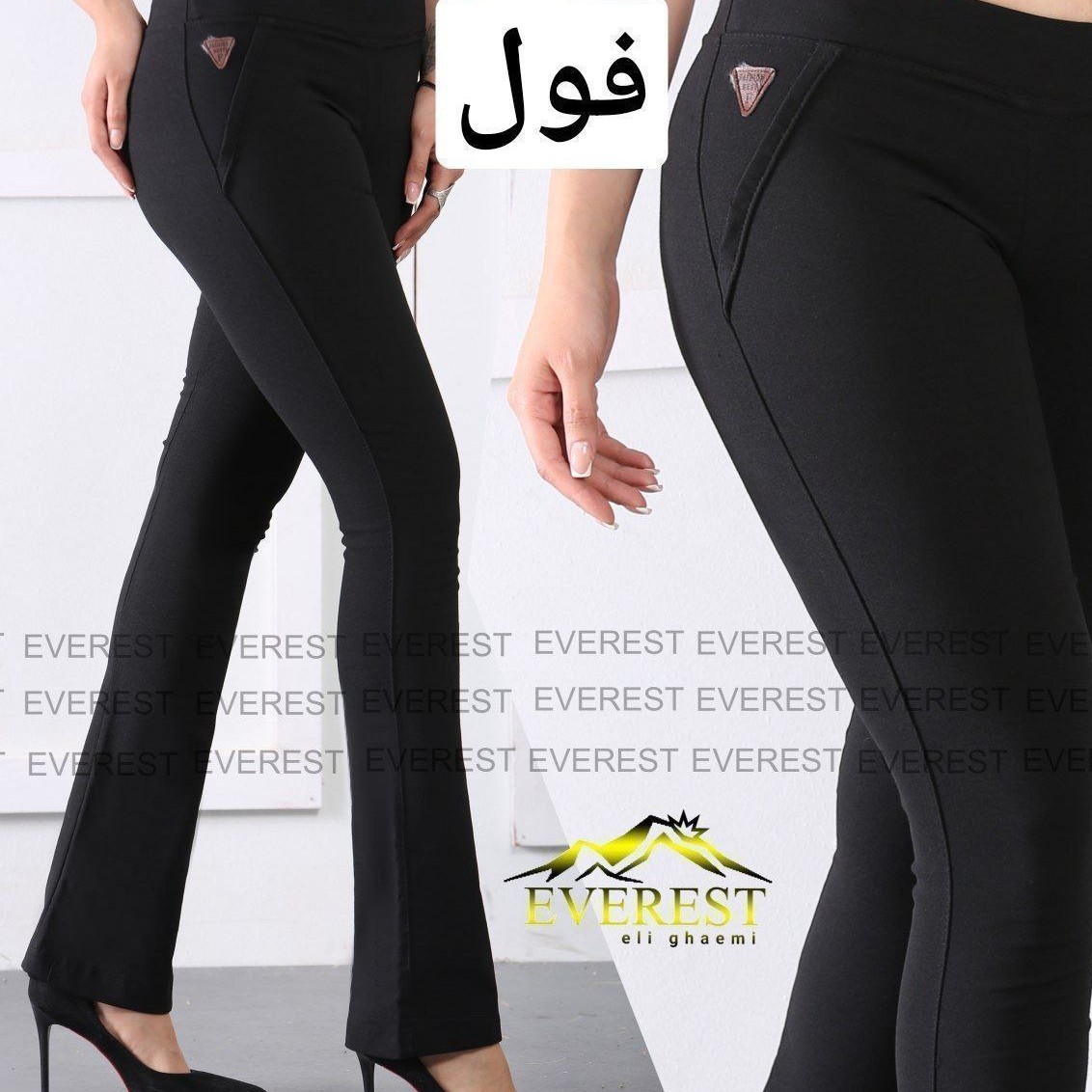 شلوار دمپا گشاد تا سایز بزرگ از سایز 36 تا 56 کتان پنبه دو رو فاق بلند قد 105