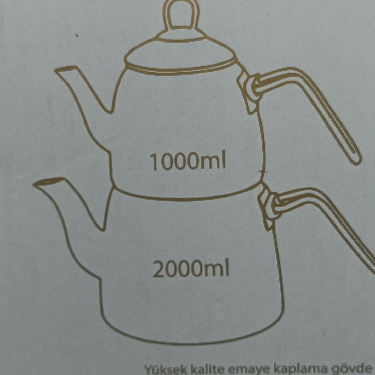 کتری و قوری پاچی ساخت ترکیه اورجینال مشکی طلائی