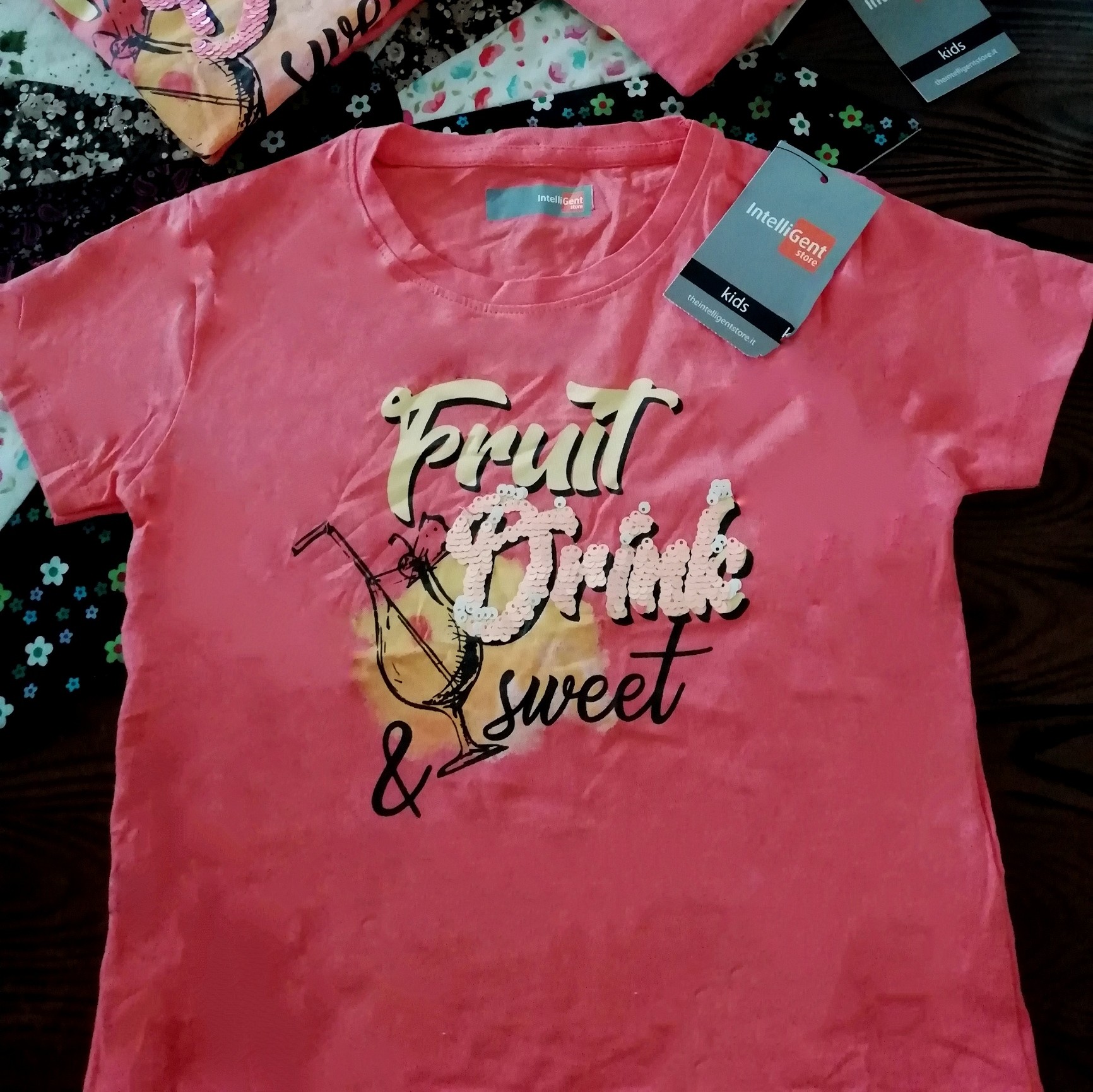 تیشرت لانگ تیشرت دخترانه نخ پنبه وارداتی سایز 10تا12 و 12تا14سال