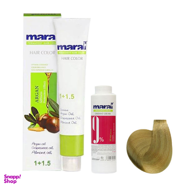 کیت رنگ مو مارال (Maral) شماره 9.51 حجم 100 میلیلیتر رنگ بلوند بژ خیلی روشن + اکسیدان نه درصدی حجم 150 میلیلیتر