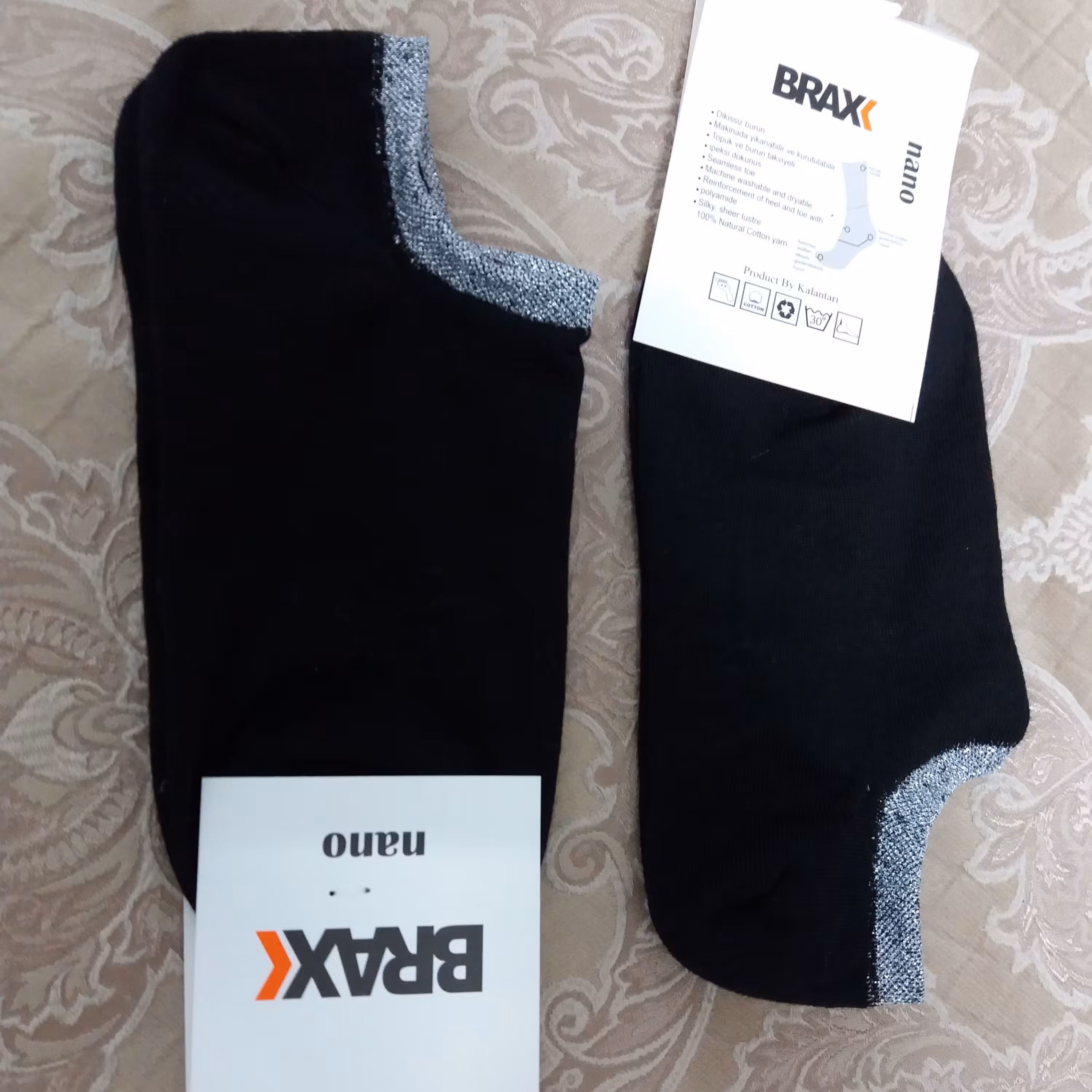 جوراب اسپرت مشکی دم مچی لمه دار