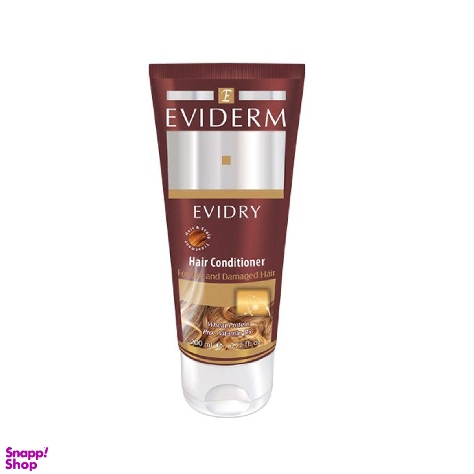 نرم کننده اویدرم (Eviderm) مدل Enidry مناسب موهای خشک و اسیب دیده حجم 200 میلی لیتر