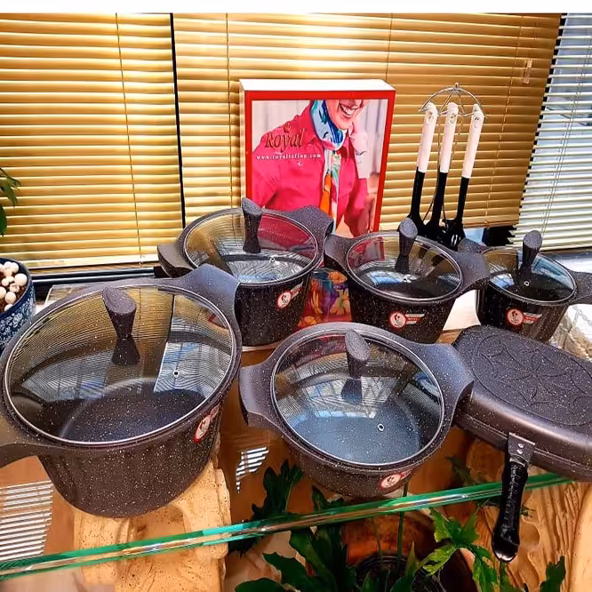 قابلمه رویال 19 پارچه دو رو گرانیت 