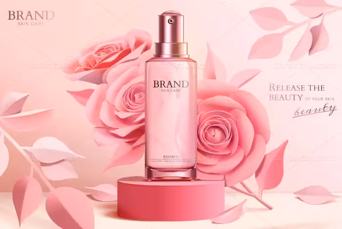 وکتور محصول مراقبت از پوست | گرافیک با طعم تربچه