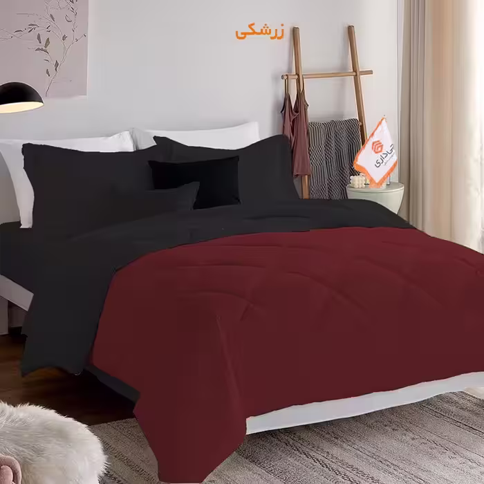 سرویس روتختی چیداری مدل دورو دو نفره  رنگ زرشکی و مشکی 