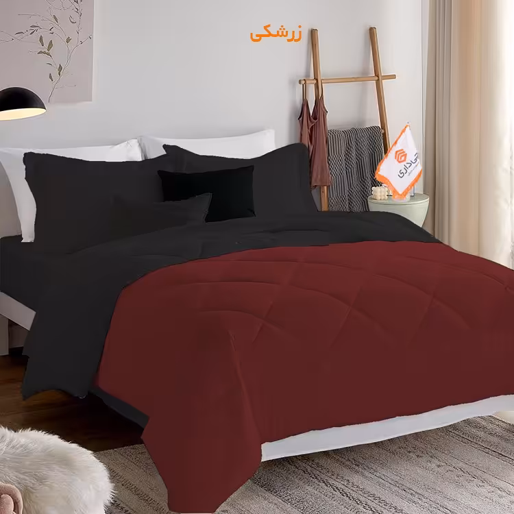 سرویس روتختی چیداری مدل دورو دو نفره  رنگ زرشکی و مشکی 