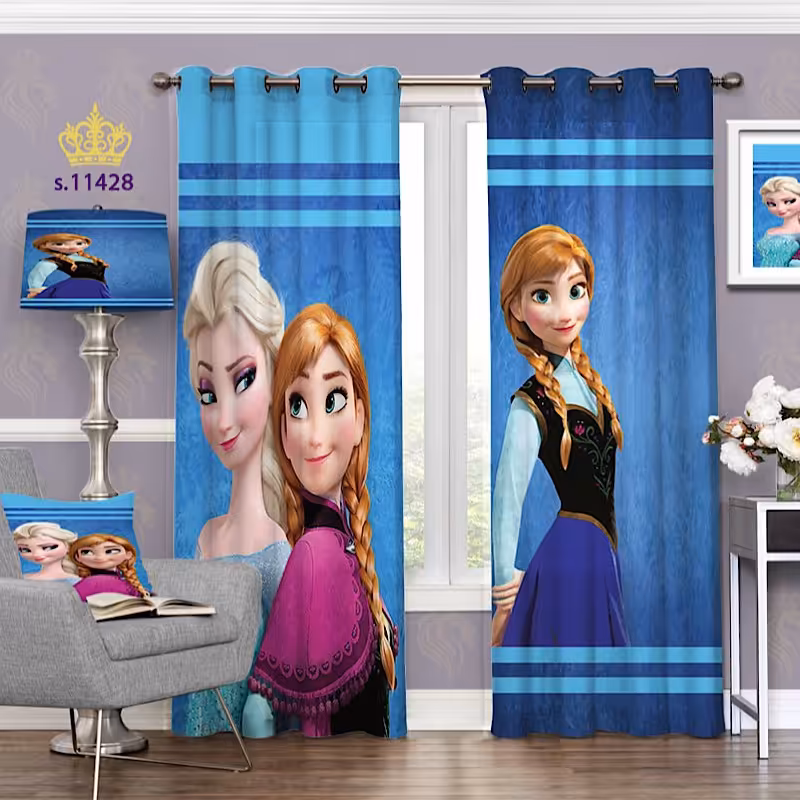 پرده چاپی طرح الیسا و انا فروزن