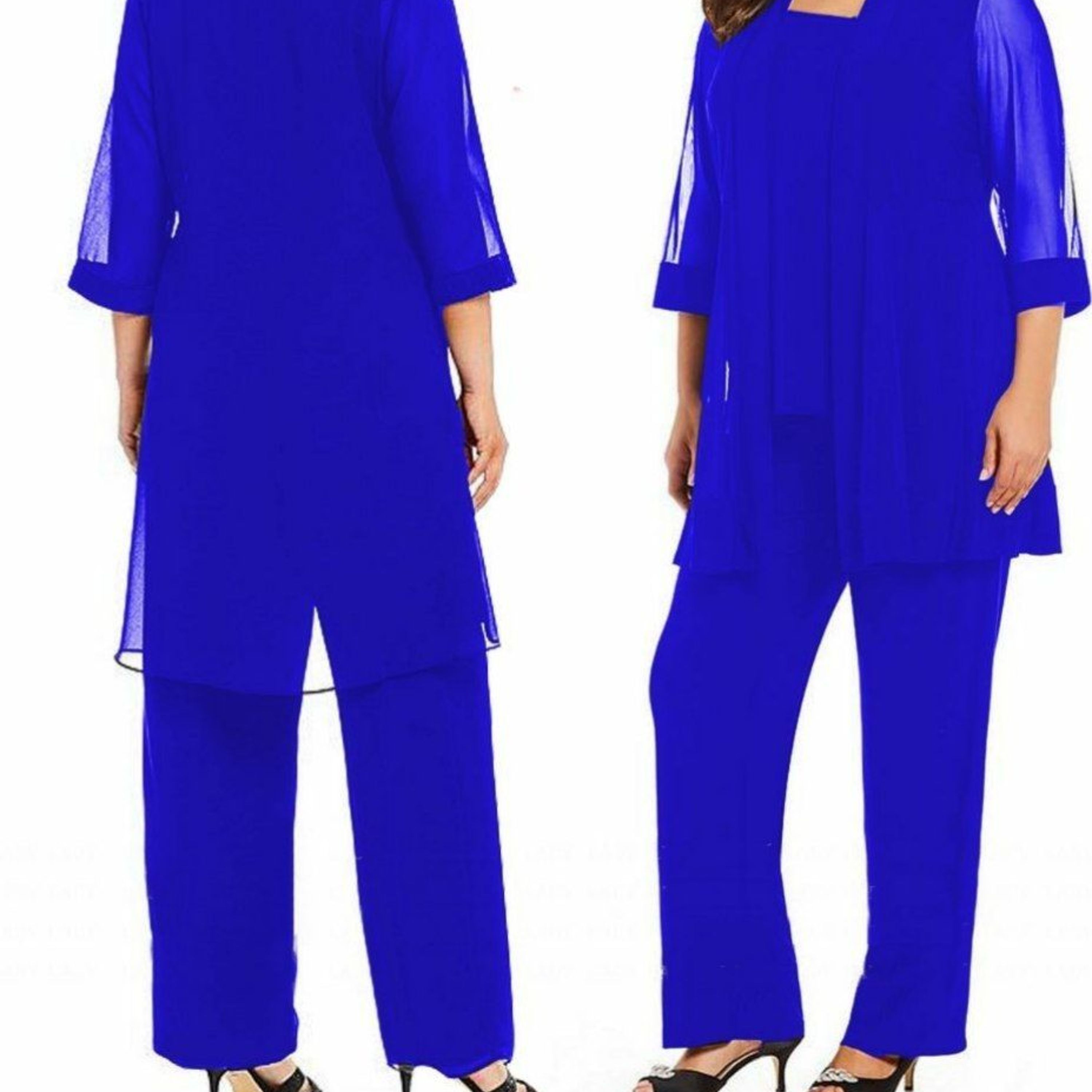 ست سه تیکه مجلسی (شلوار-تاپ و رویه)