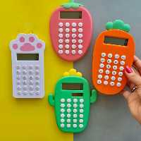 ماشین حساب فانتزی طرح هویج و کاکتوس و گربه ای اورجینال فوق العاده باکیفیت