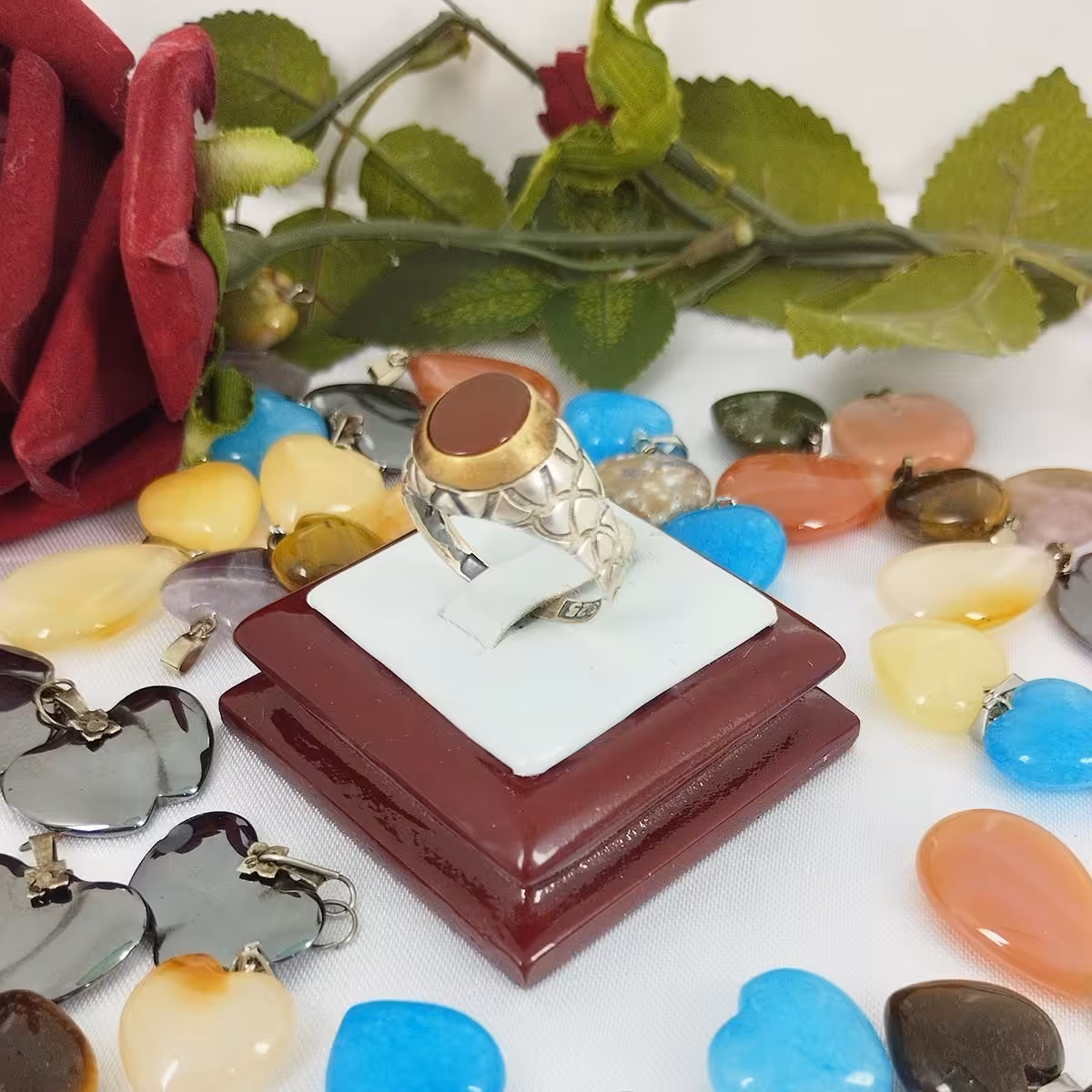 انگشتر نقره مردانه عقیق سرخ سلین کالا کد 11838070