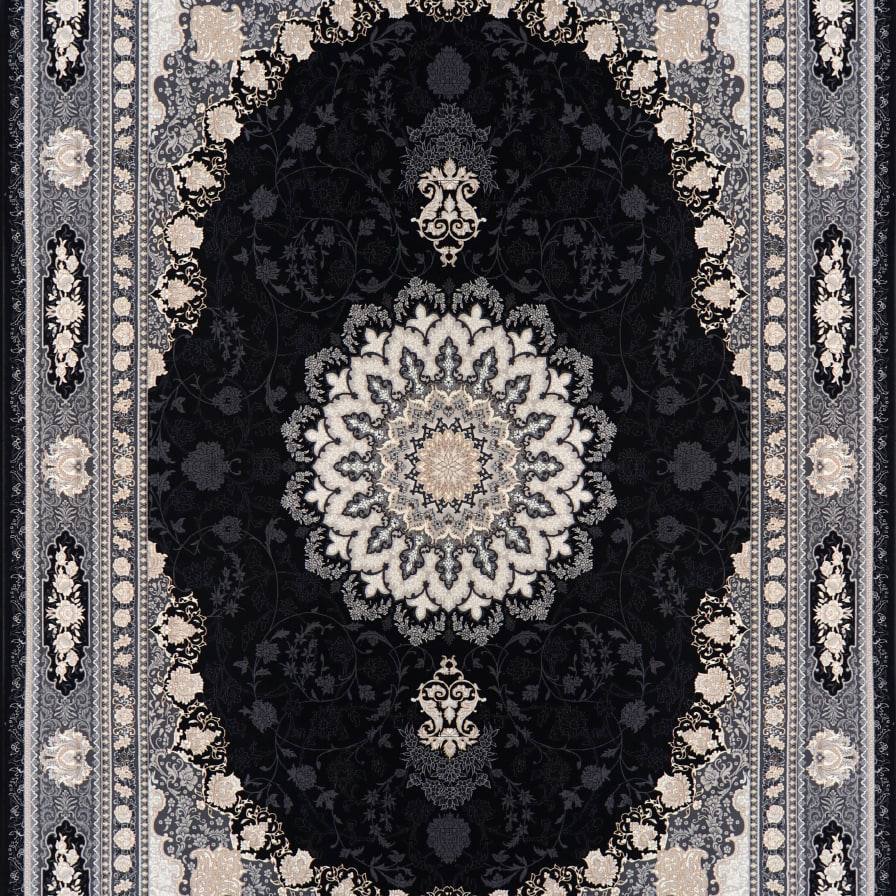 فرش  اکرلیک  12 متری 700 شانه طرح آنیسا رنگ سرمه ای کد N300