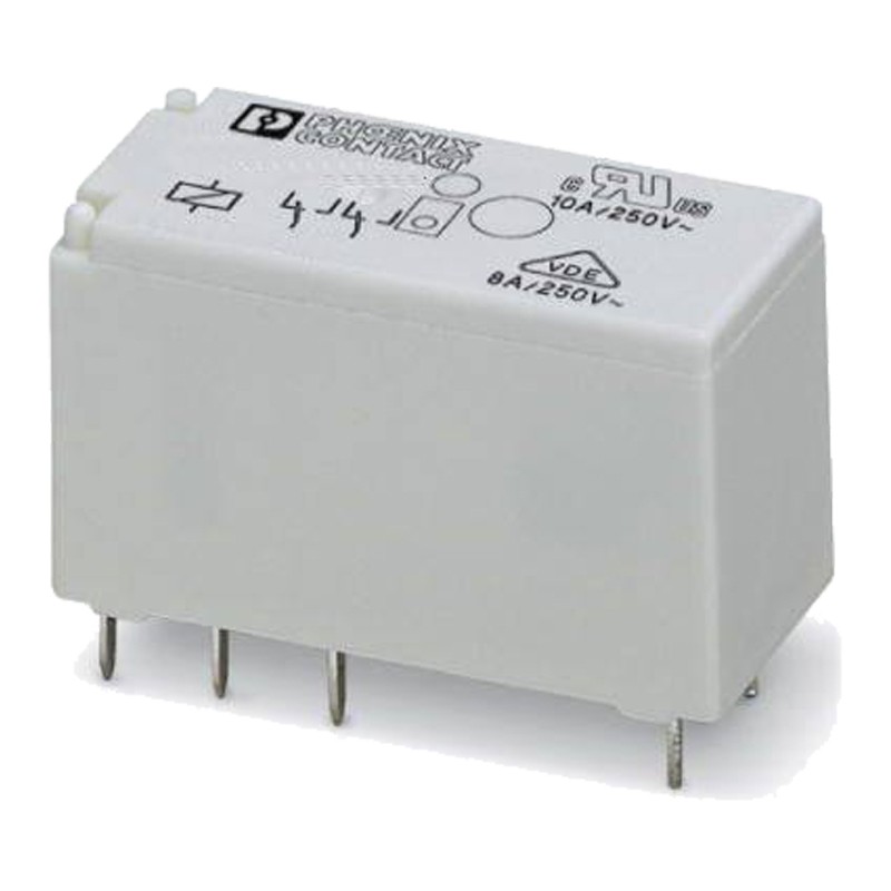 رله سرامیکی فونیکس کنتاکت دو کنتاکت 24DC و ( 8 پایه خطی 8 آمپر ) REL-MR- 24DC/21-21