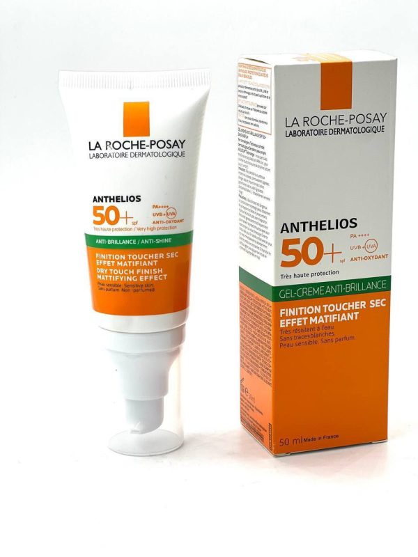 کرم ضد آفتاب بی رنگ مخصوص پوست چرب و مختلط و مستعد جوش لاروش پوزای La Roche-Posay Anthelios XL Anti Shine Dry Touch Sunscreen Gel Cream SPF50