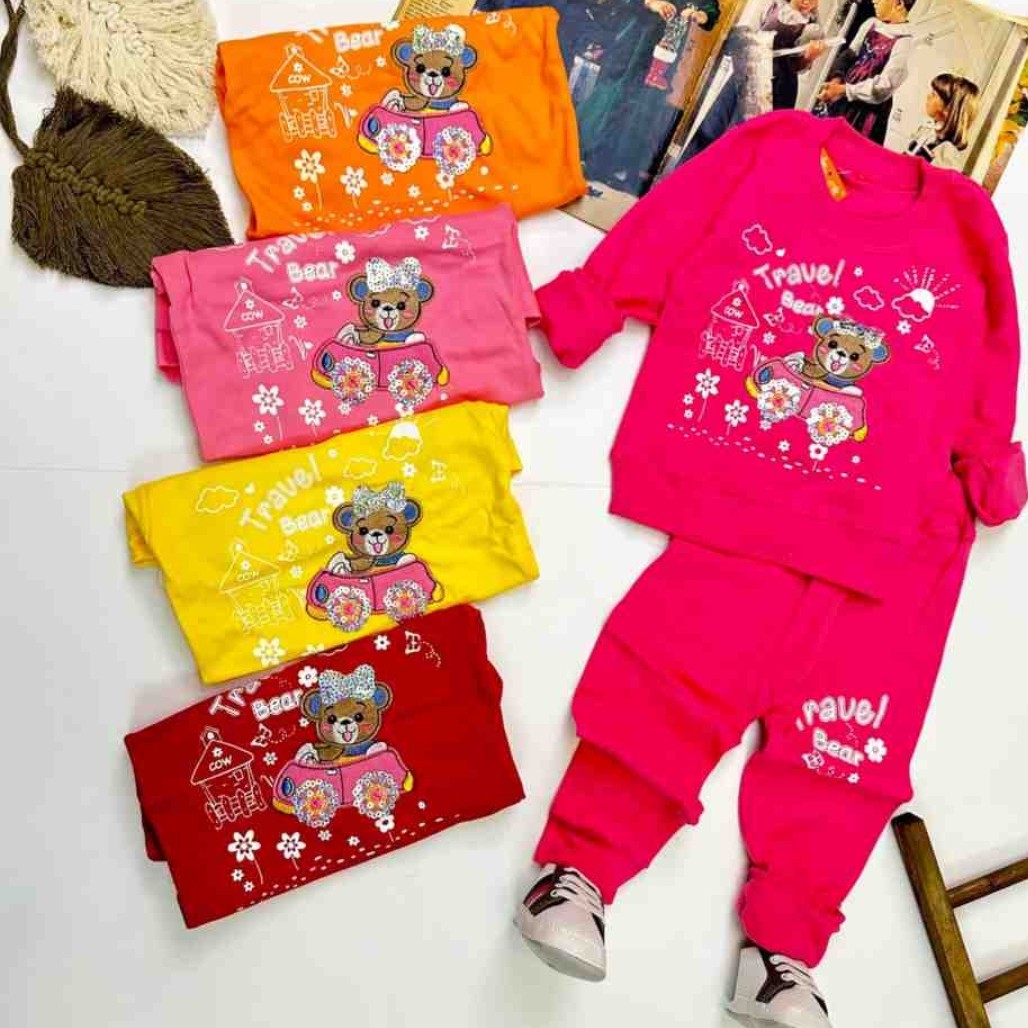 بلوز شلوار خرس و ماشین نوزادی و کودک