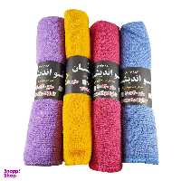 دستمال آشپزخانه مدل میکروفایبر مجموعه 4 عددی