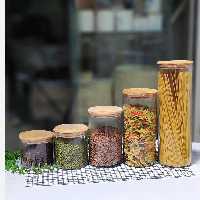 ست پنج عددی بانکه حبوبات درب بامبو 