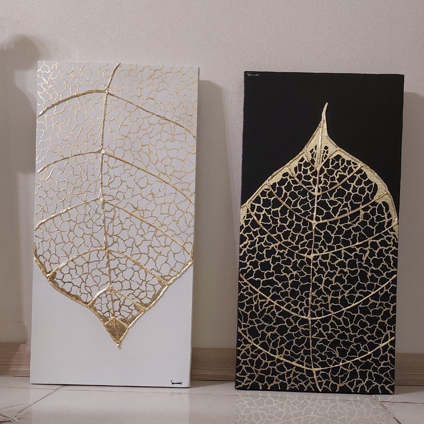 تابلو طرح برگ دو لتی 