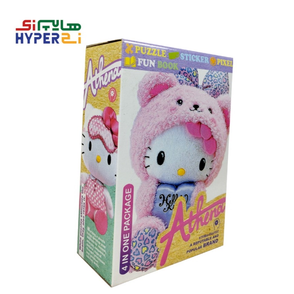 پازل دایره ای 20 تکه آتنا طرح هلو کیتی (بهمراه استیکر و پیکسل)

