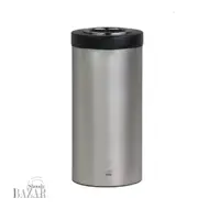 سطل زباله 45 لیتری استوانه ای استیل درب مشکی بهازکالا 16179070