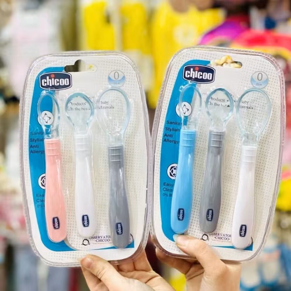 قاشق سیلیکونی سه عددی نوزاد مدل 515