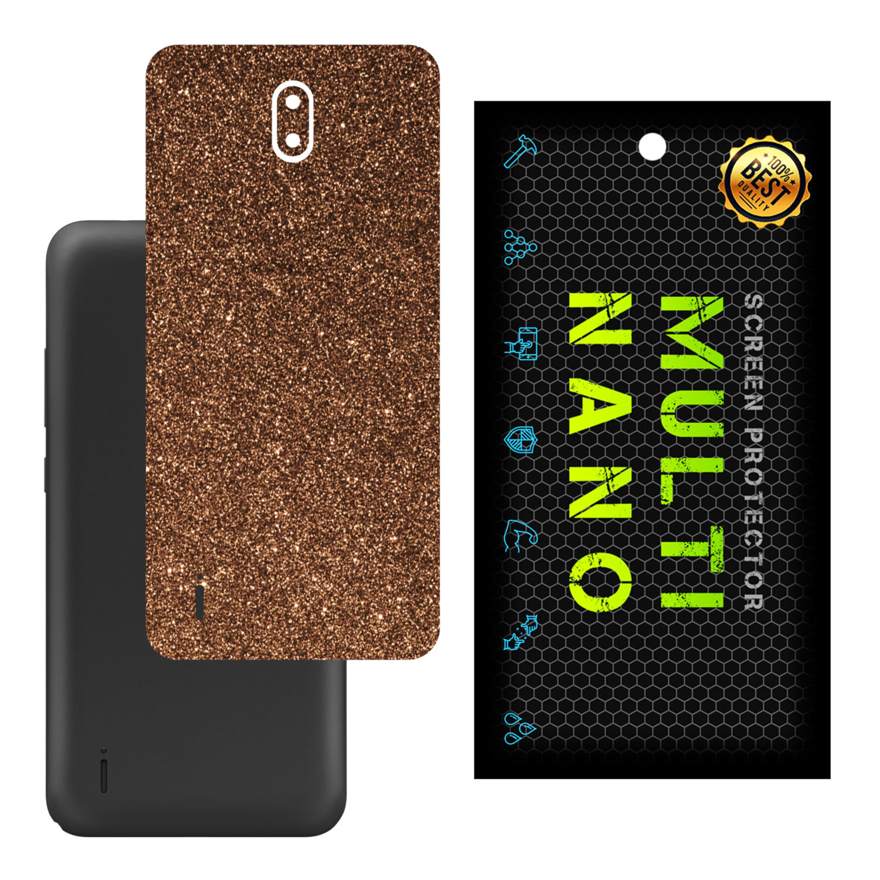 برچسب پوششی MultiNano مدل X-G1F-Bronze برای پشت موبایل نوکیا C2