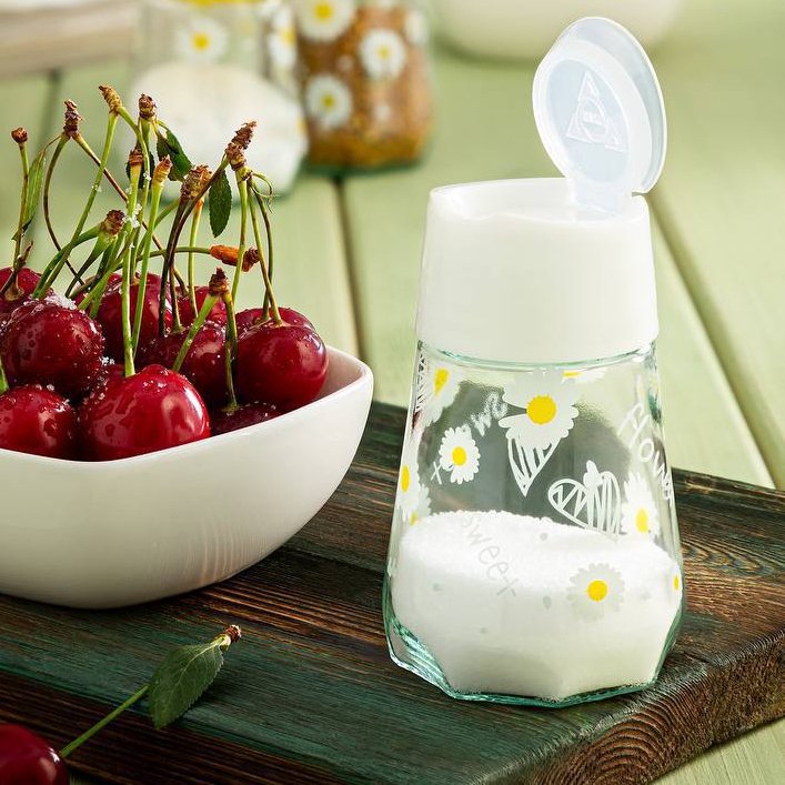 نمکدان شش تایی پادارای درب جنس بدنه بلور نمکدان پذیرایی 