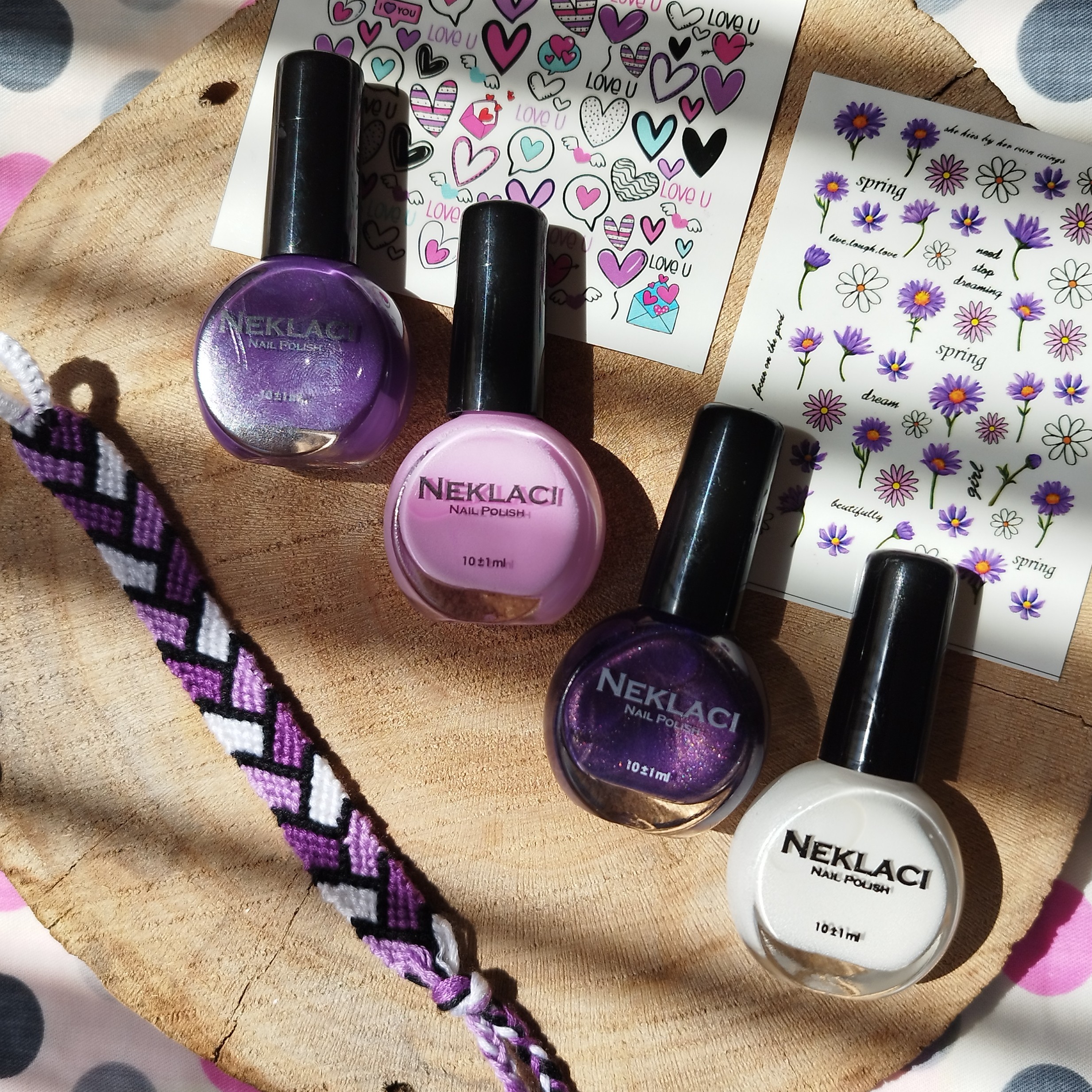 دستبند دوستی بافت بنفش