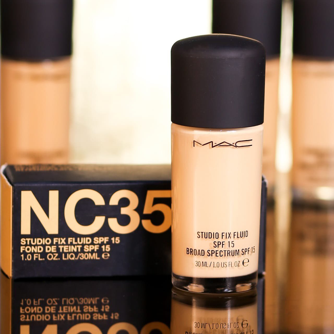 کرم پودر مک مدل STUDIO FIX FLUID  با spf15 شماره NC25