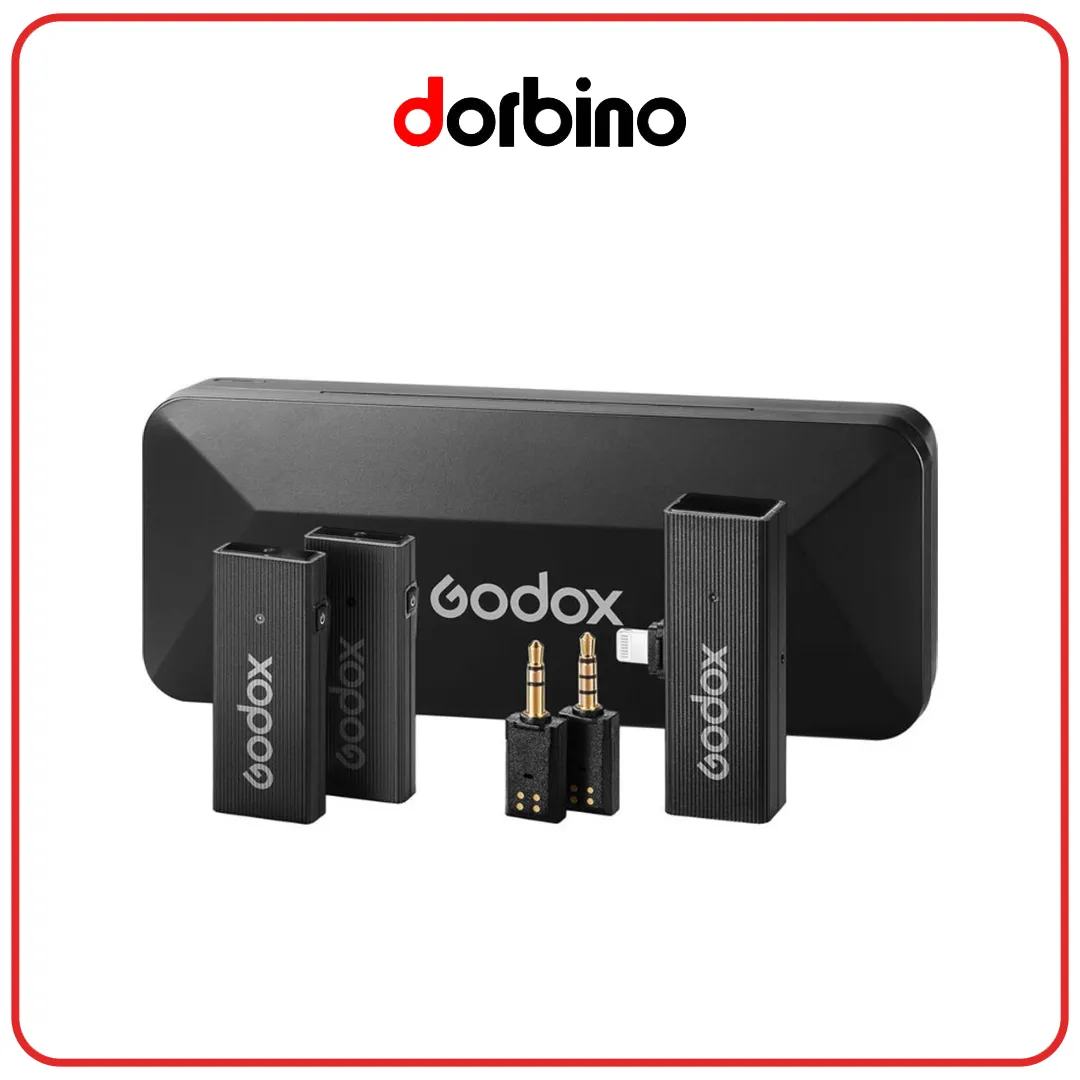 میکروفون بی‌سیم یقه‌ای گودکس Godox MoveLink Mini LT 2 - فروشگاه دوربین دوربینو