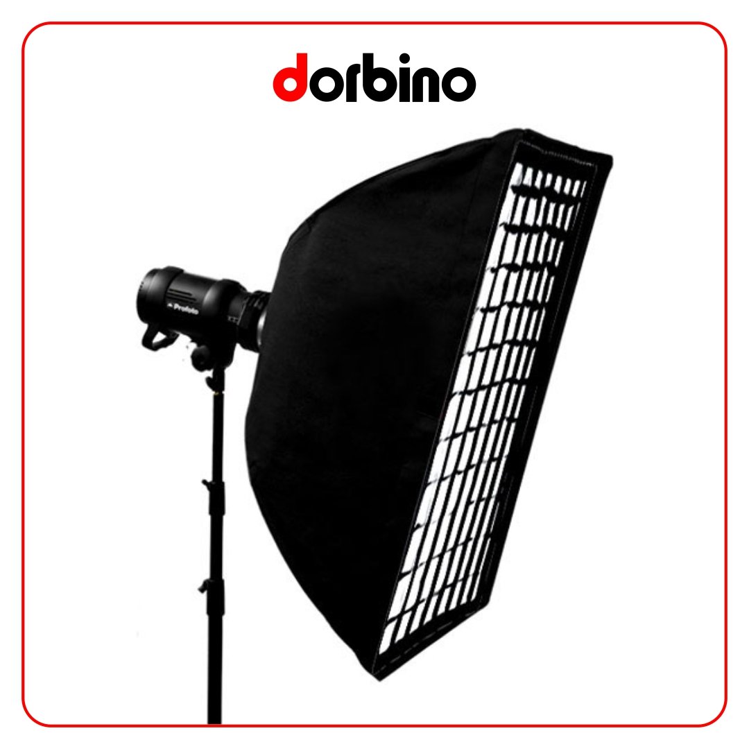 سافت‌باکس مستطیل 140×35 زنبوری Softbox with Grid - فروشگاه دوربین دوربینو