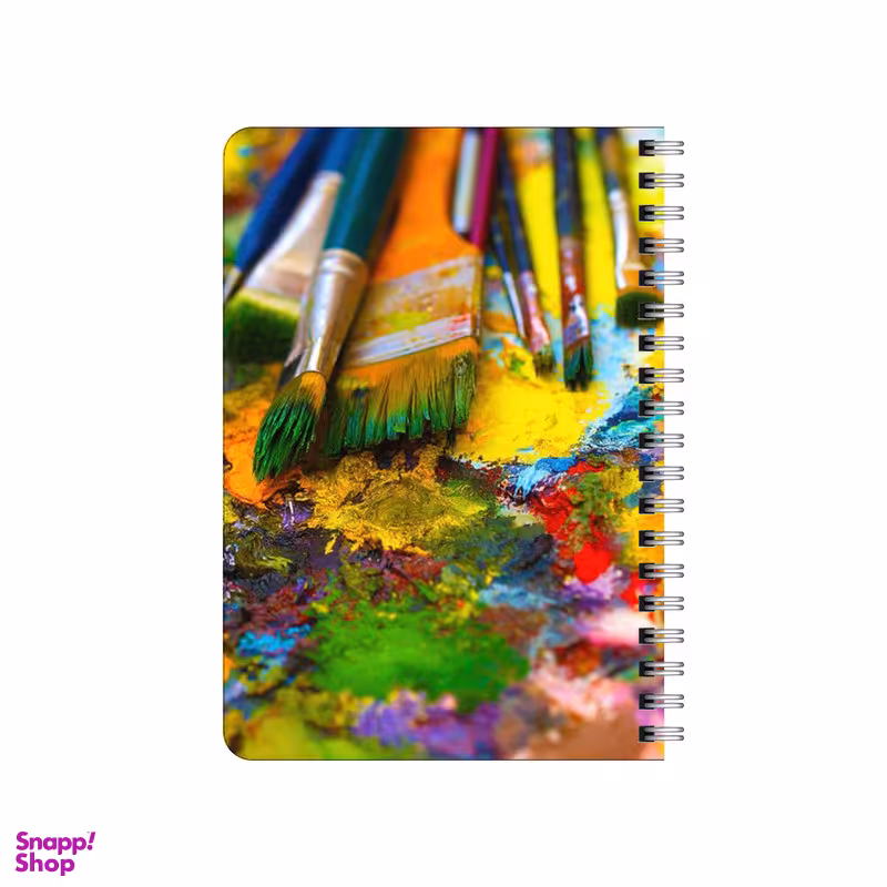 دفترچه یادداشت بامبیلیپ مدل چوبی طرح قلمو رنگ روغن کد 2365783