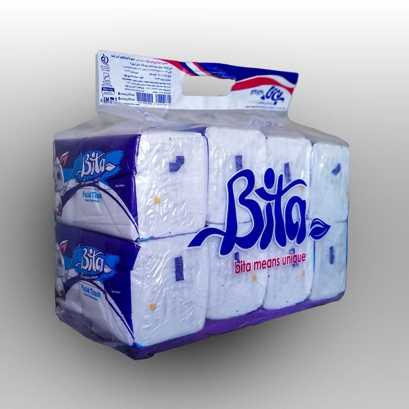 دستمال کاغذی فله بیتا اکونومی طرح خرگوشی 8 تایی اشانتیون دار