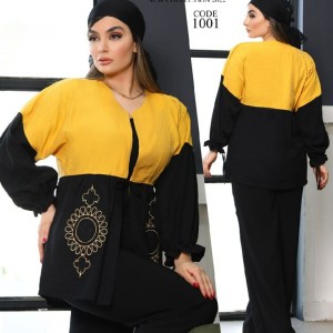 مانتو زنانه کرپ مدل گلدوزی شده کرسپو