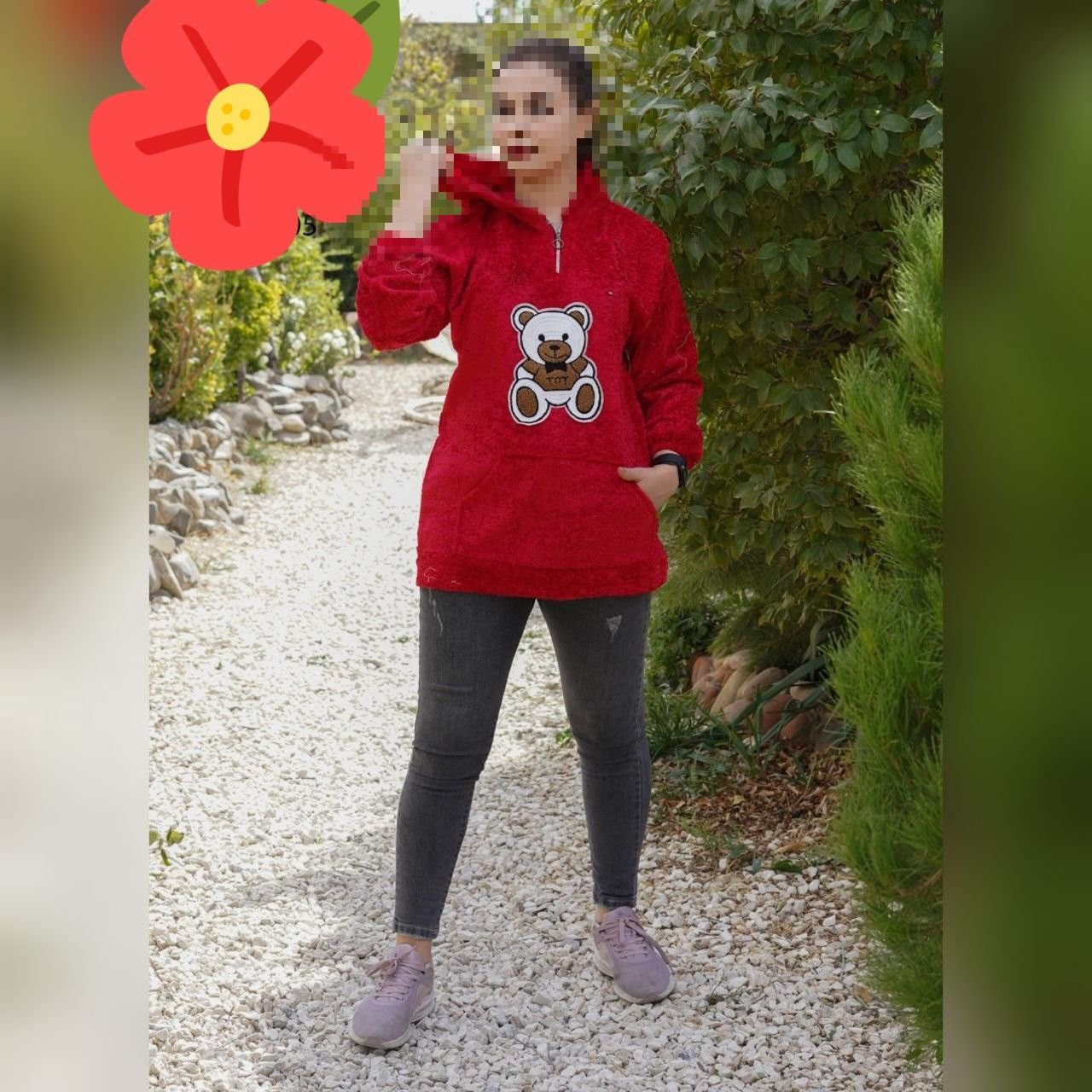 هودی زنانه تمام تدی گلدوزی خرس جنس تدی گرم بالاپرپشت4رنگ فری سایز تا44 ارسال رایگان به تمام نقاط کشورپوشاک زنانه نرگس2