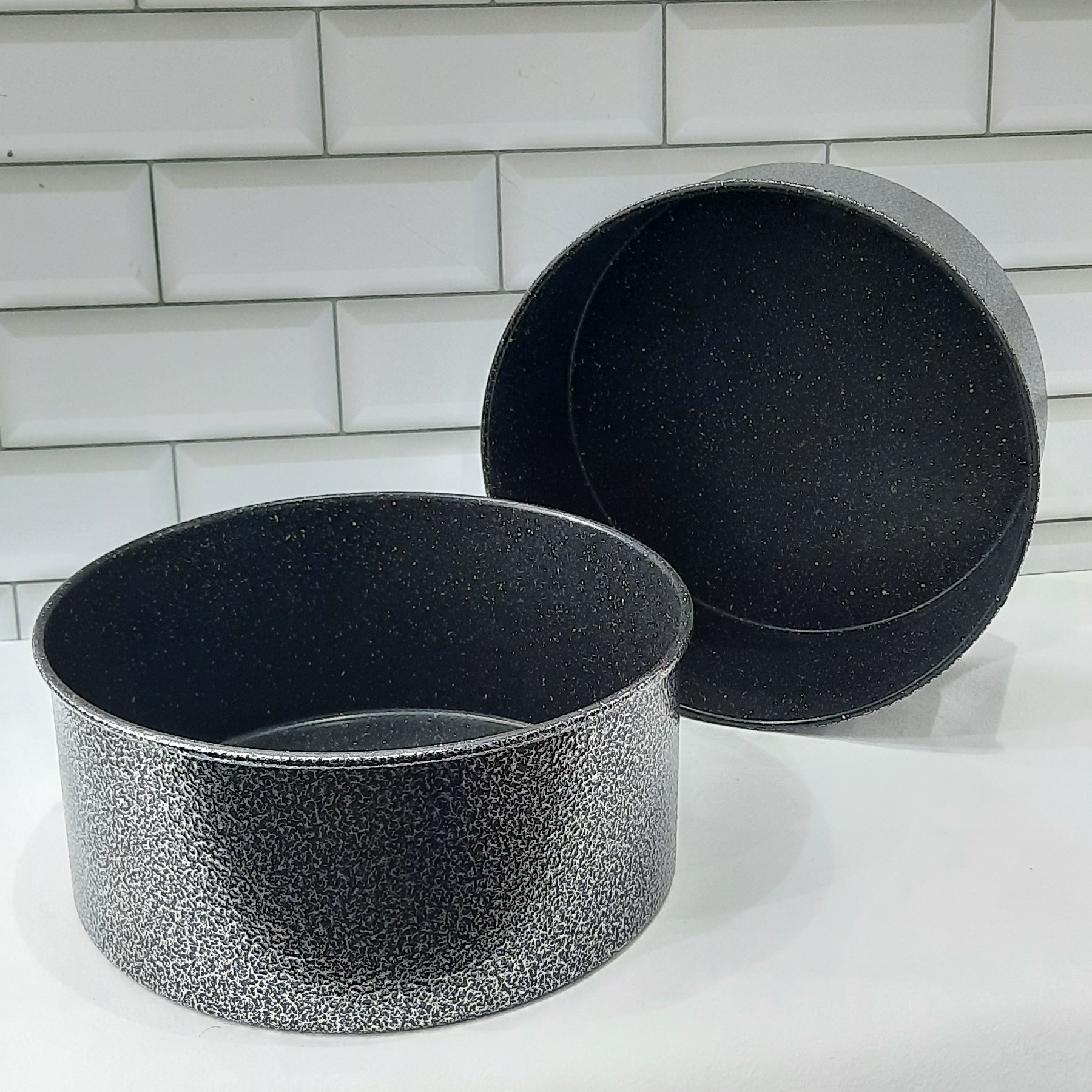 قالب کیک تفلون گرانیتی گرد قطر  20 سانت ارتفاع 9.5 سانت