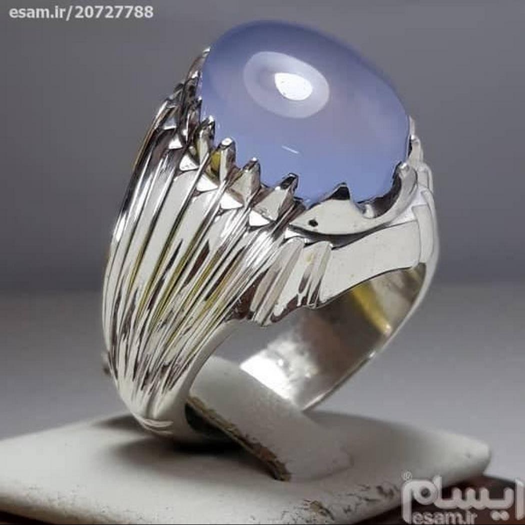 عقیق یمن کبودخوش رنگ وآبدارپاک رکاب دستسازسفارشی بسیارتمیزوپرکار