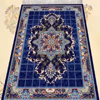 گلیم ماشینی سرمه ای طرح هیوا