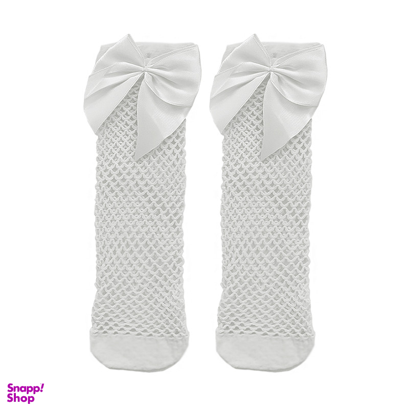 جوراب ساق بلند نوزادی مدل پاپیون کد 02